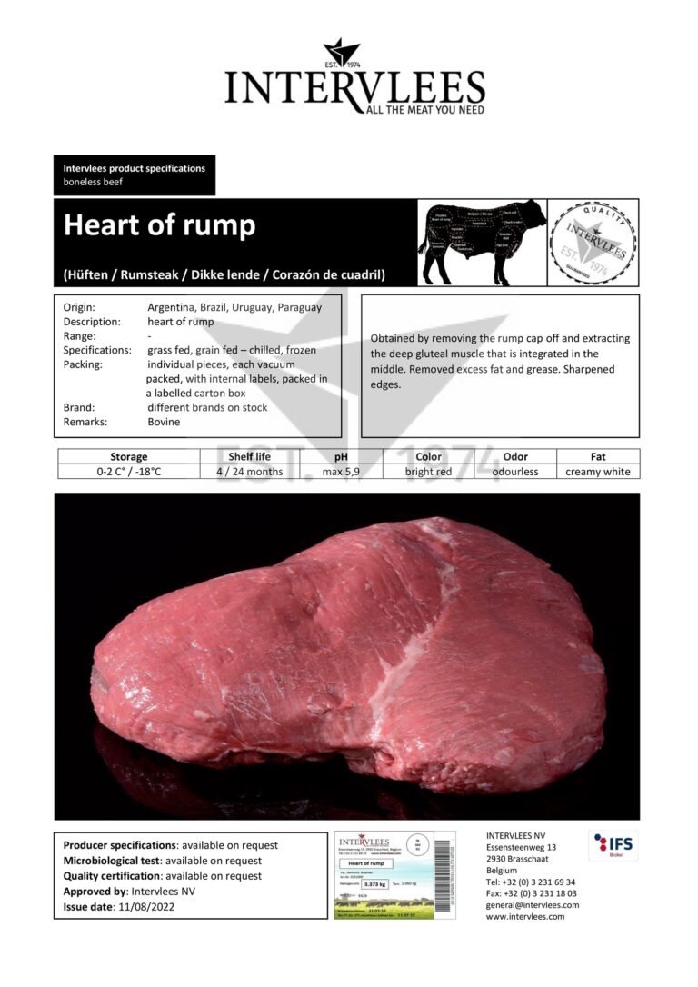 Heart of rump specifications
