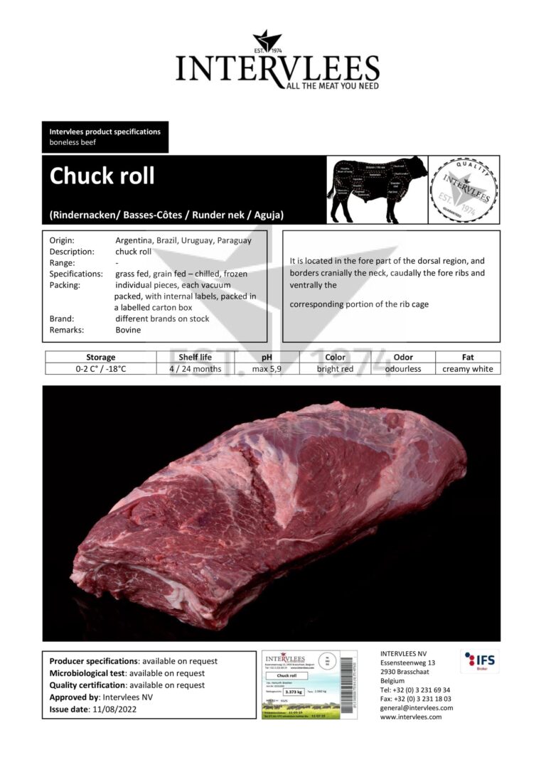 Chuck roll specifications