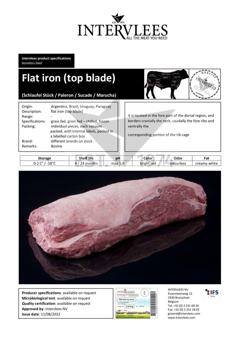 Flat iron (top blade) specifications