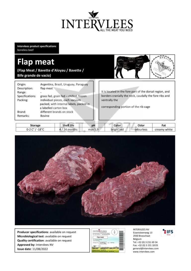 Flap meat specifications